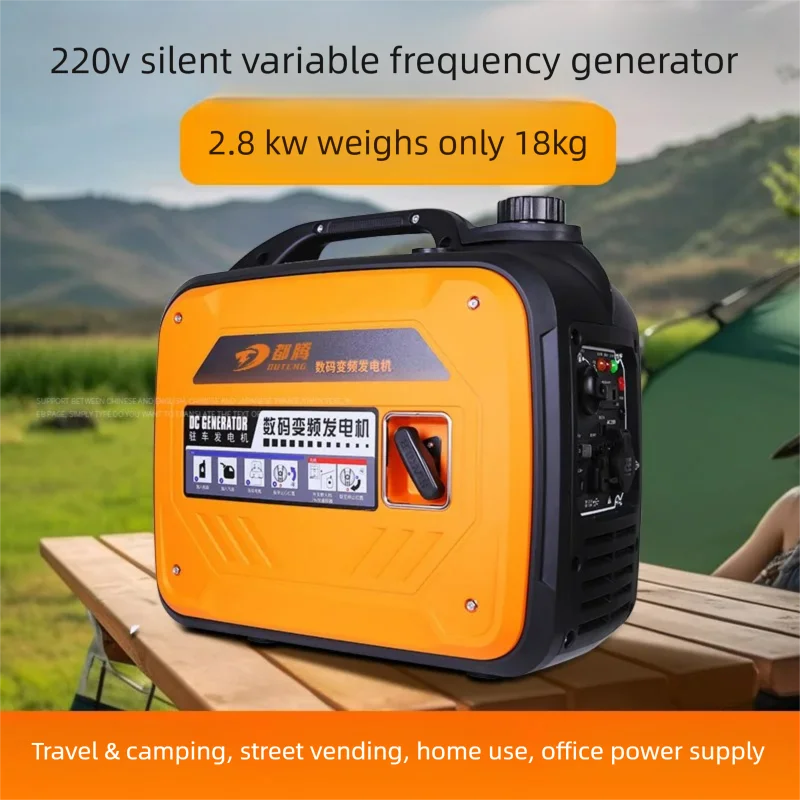 

Портативный инверторный генератор мощностью 2800 Вт, бесшумный, подходит для автодомов, для кемпинга и использования на открытом воздухе