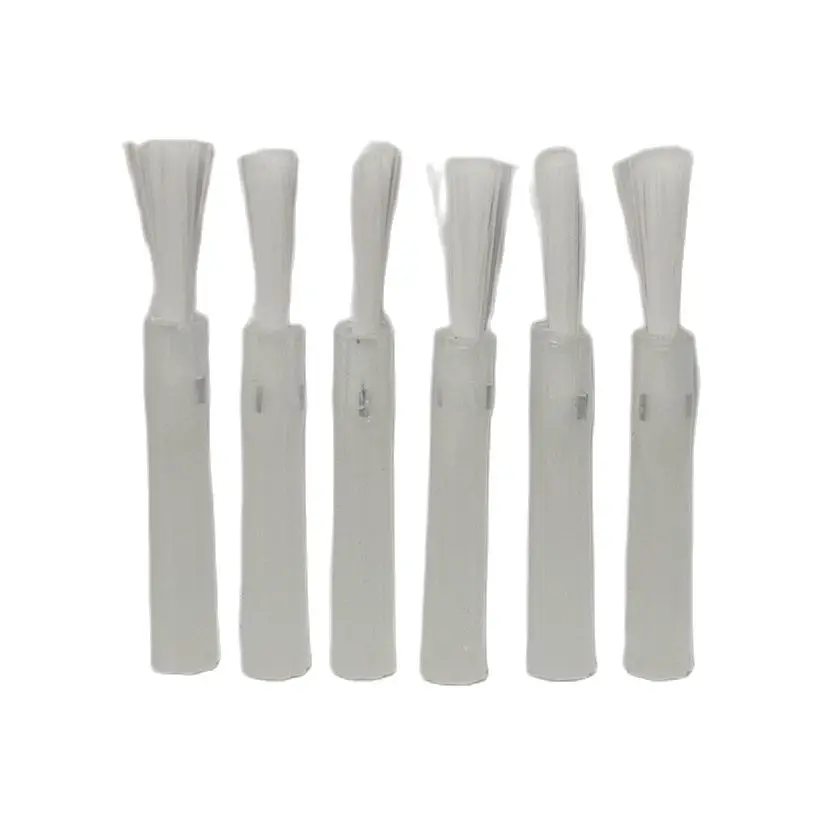 200Pcs Dental Micro Applicators Brushes Sticks White +4Pcs Handles Apply Medicine Mini Brush Applicator Nylon Hair