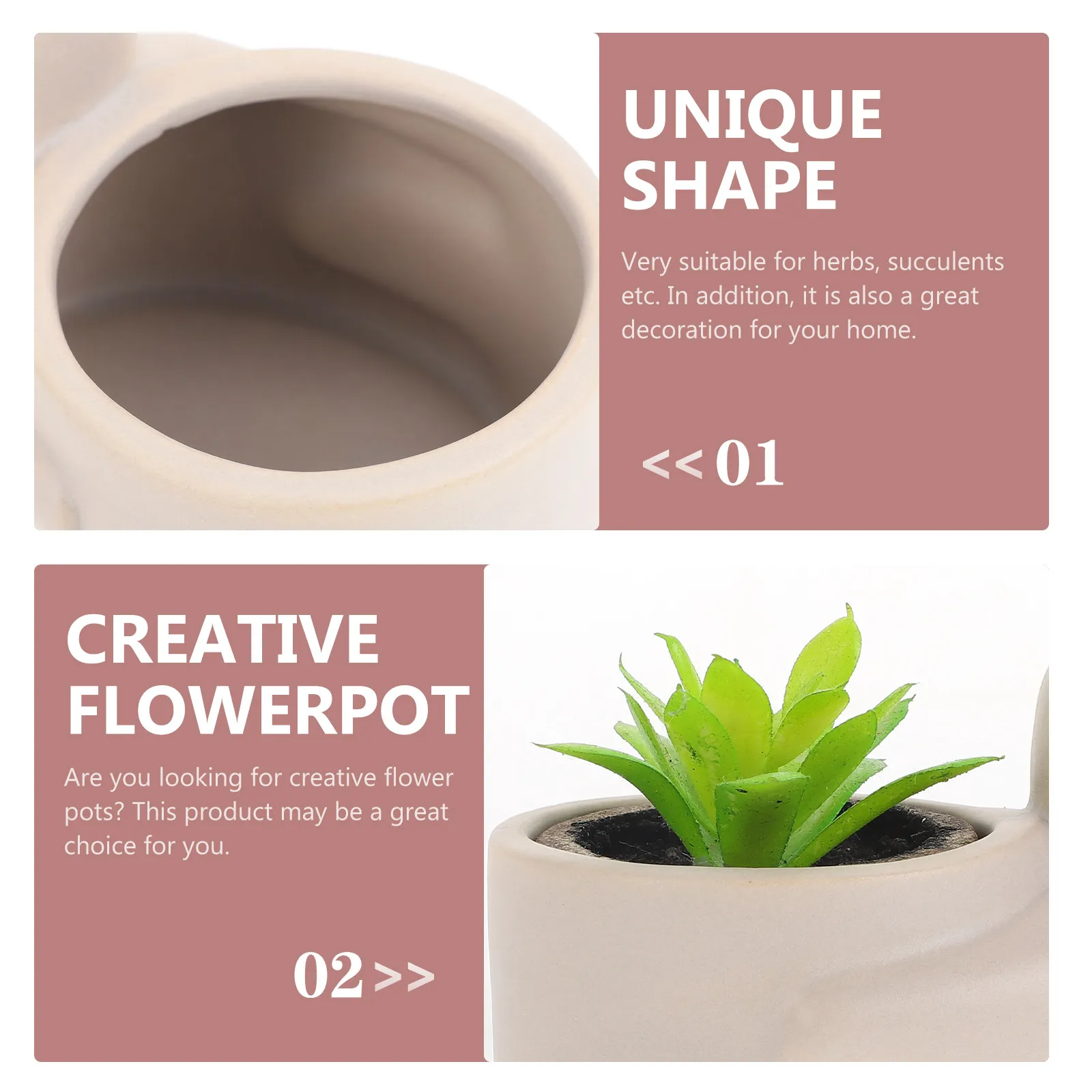 Cartoon Sloth Ceramic Plant Pot for Succulents Herbs and Fleshy Plants Decorative Flower Planter for Desk Window Sill Bathroom