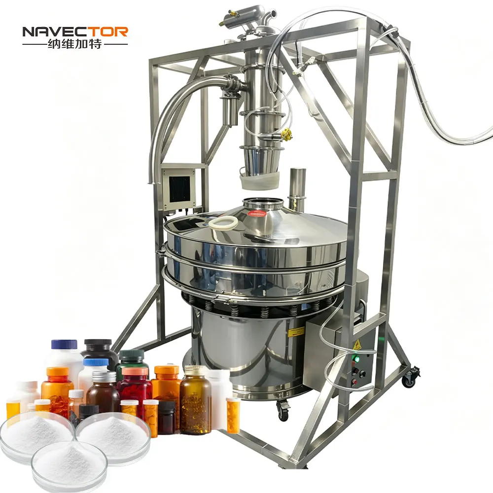 Protein Cephalosporin Vitamin C 400 Mesh Powder Circular Ultrasonic Vibrating Sieve Shaker Machine