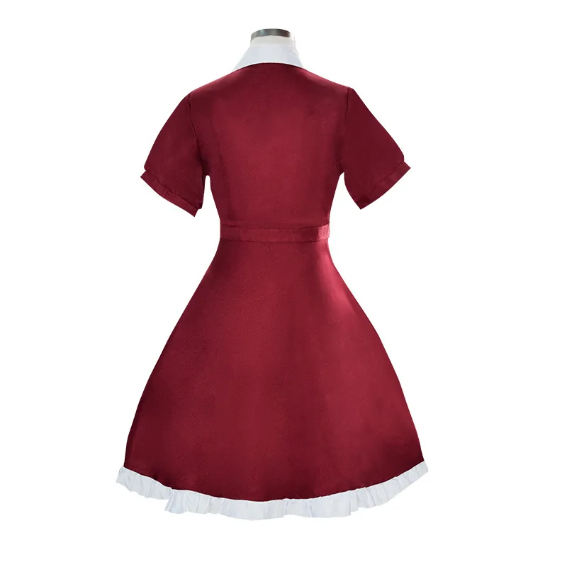 Anime Bungo Stray Dogs Cosplay Costume para Mulheres, Alice Uniforme, Vestido Vermelho, Peruca, Roupa de Halloween, Roupas Meninas