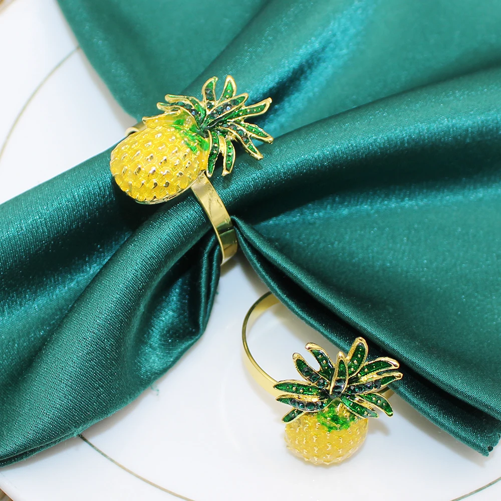 

6 шт., кольца для салфеток в форме ананаса