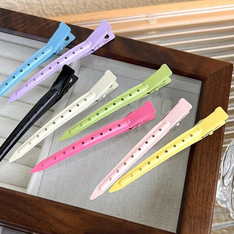 

Colour Spray Painted Metal Duckbill Clip Curly Hairpin Women Long Hair Styling Clips Hair Root Fluffiness Tool Clip Barrette