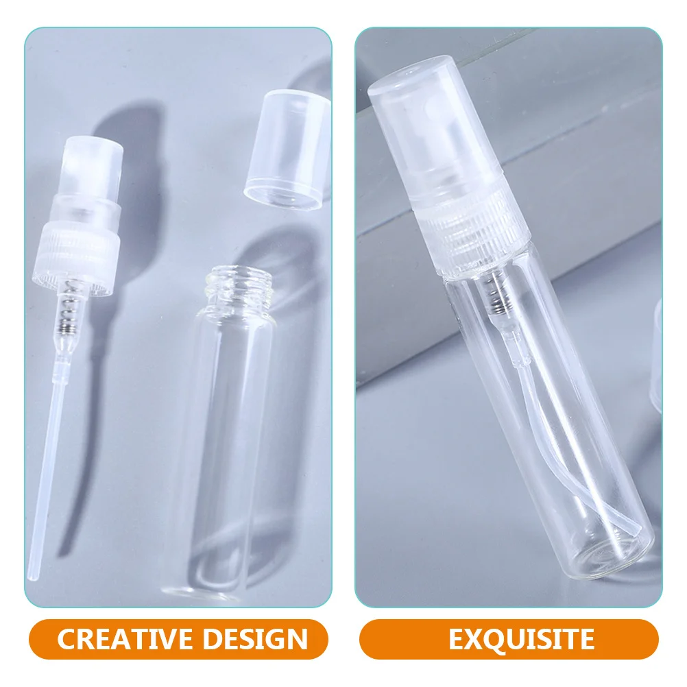 

PLAFOPE 50Pcs 3ml Empty Perfume Bottles Travel Size Spray Dispenser Reusable Makeup Refillable Container Portable