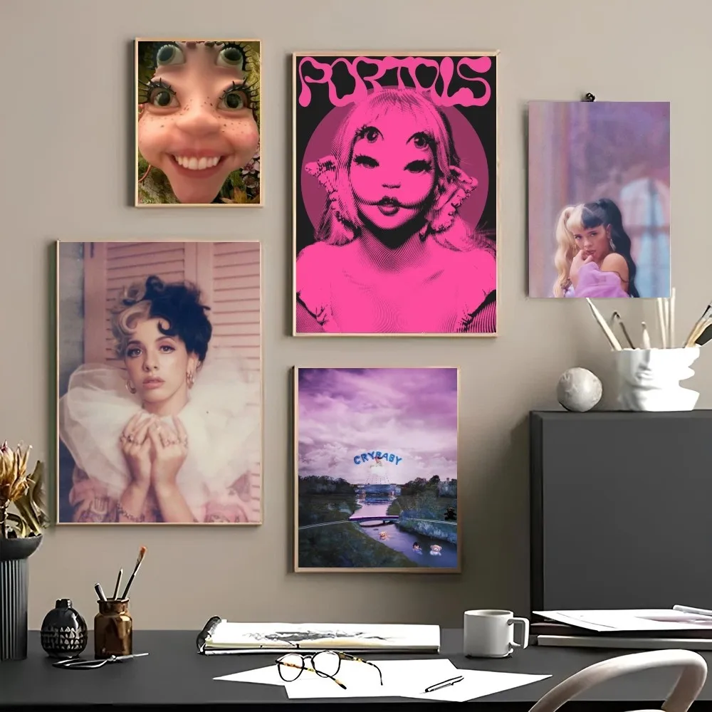 1PC Singer Melanie Martinez Portals Poster Self-adhesive Art Waterproof Paper Sticker Coffee House Bar Room Wall Decor