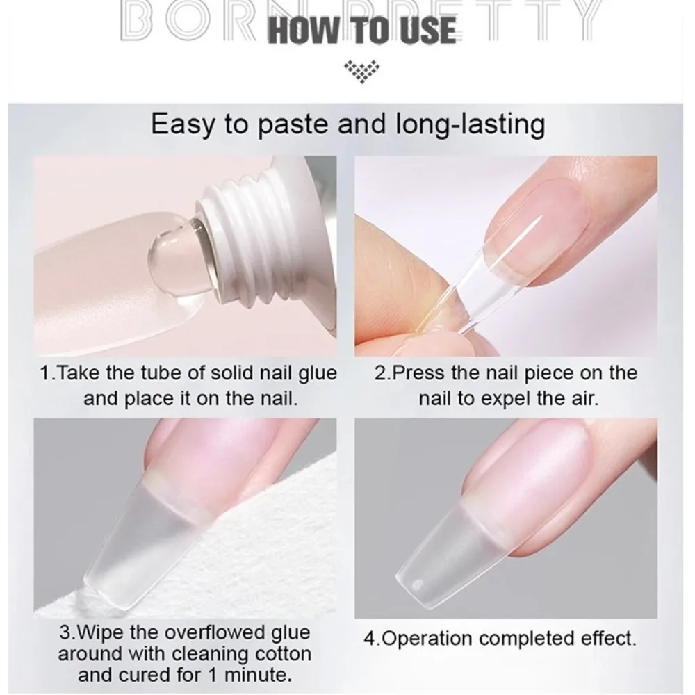 

Долговечный твердый гель для кончиков ногтей, гель без липких рук, текстура, твердый клей для ногтей, портативная уплотнительная пленка, гель для накладных ногтей