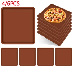 4/6Pcs Silicone Dehydrator Sheets Baking Mats Non-stick Baking Trays for Fruits Cake Bread Swiss Roll Oven Kitchen Accessories