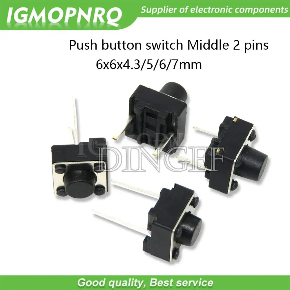 50Pcs Middle 2 Pins…