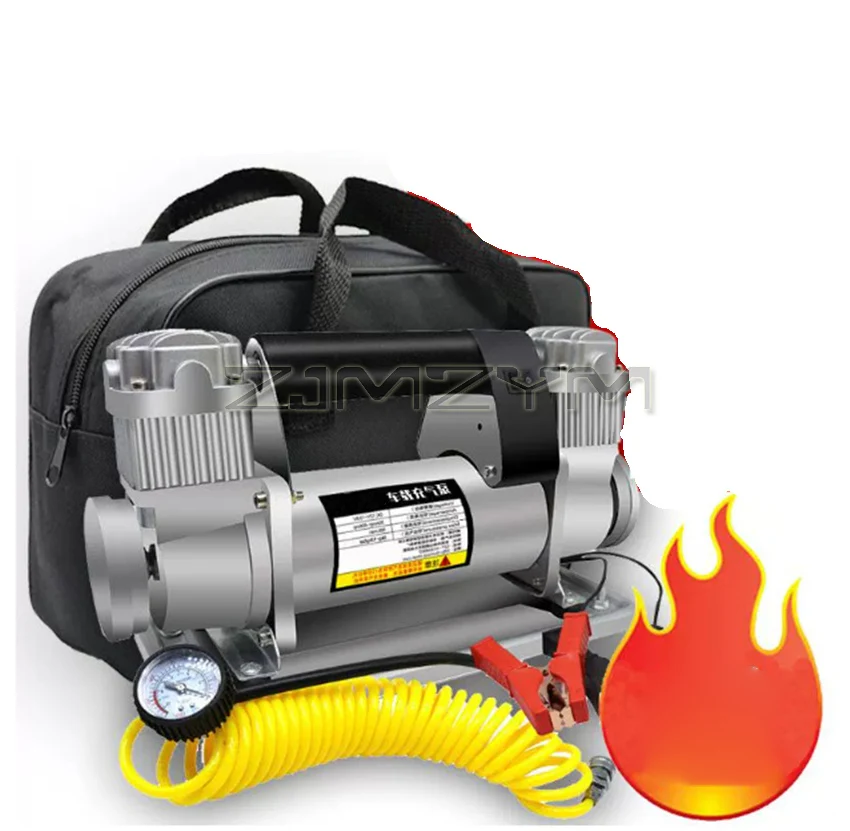 40 Car Mounted Inflation Pump Dual Cylinder High-pressure High-power 12v Agricultural Vehicle Large Truck Inflation Pump
