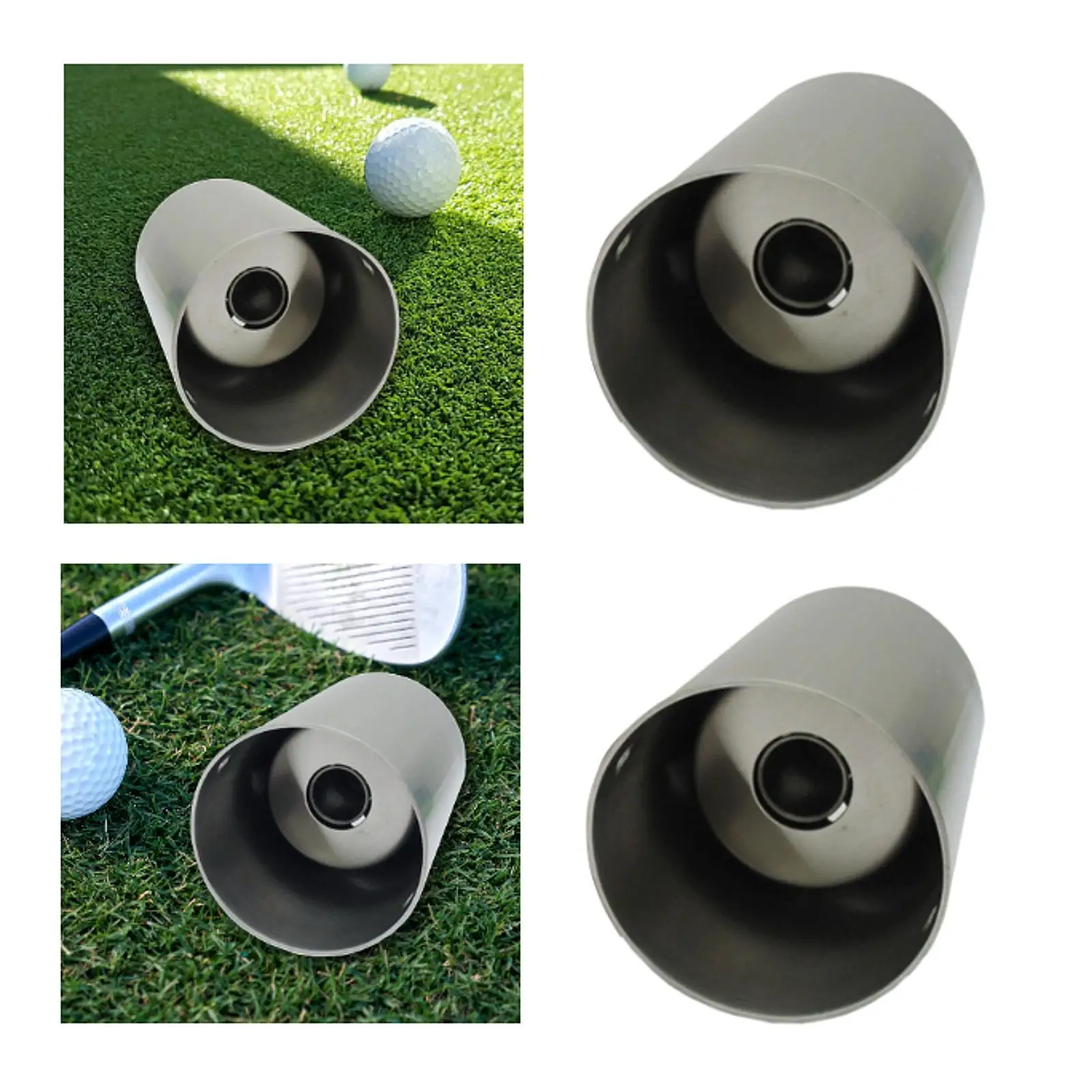 Metal Golf Putting Cup, Taça do furo do putter, Equipamento de treinamento do putter, Colocar o copo para quintal e quintal