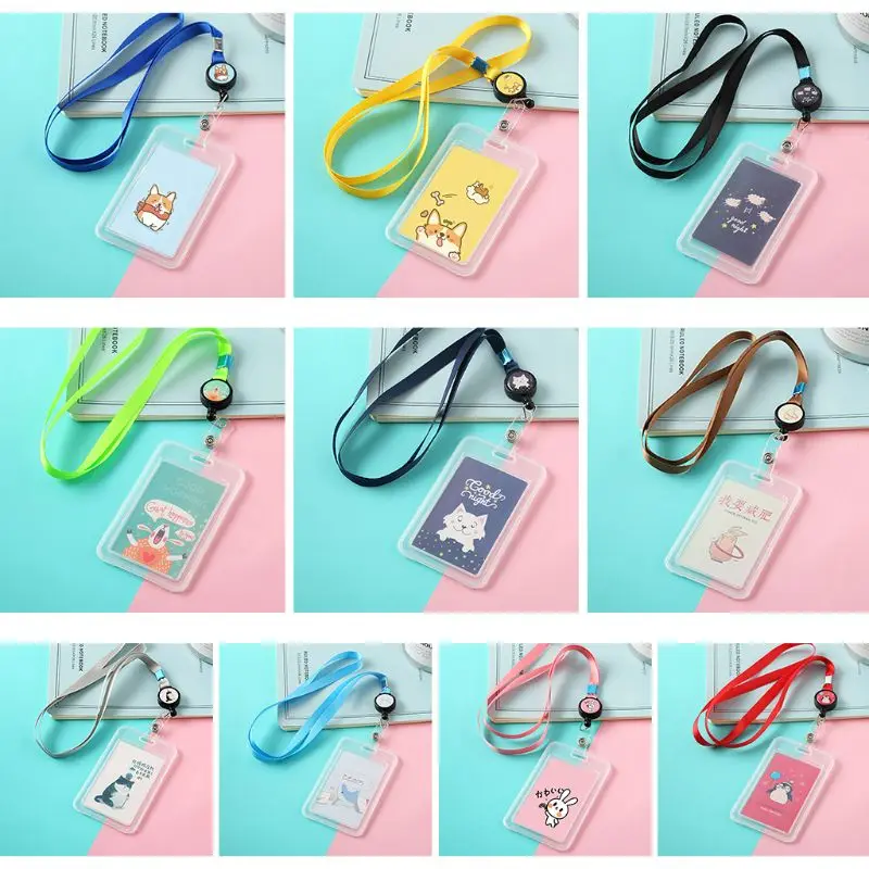 

Cartoon Plastic Bus Holder for Case Badge Retractable Reel Neck Strap Drop Shipping