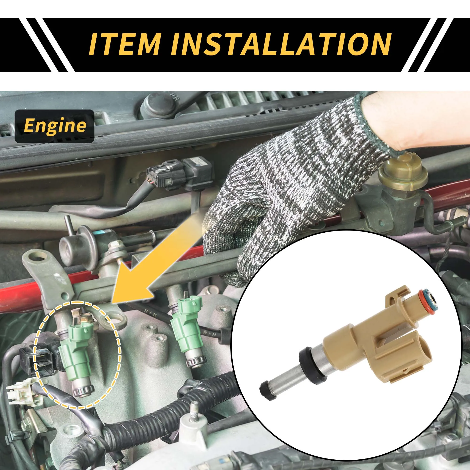 

Топливная форсунка UXCELL для Toyota Tundra 2007-2009, No 2320909150, 12 отверстий, хаки, 1 шт.