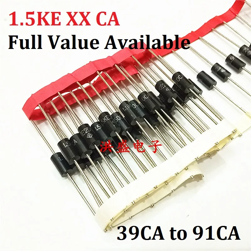 20PCS TVS Diode 1.5KE43CA/39CA/47CA/51CA/56CA/62CA/82CA/91CA 1.5KE39CA 1.5KE91CA 1.5KE82CA 1.5KE62CA 1.5KE56CA 1.5KE51CA