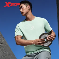 Xtep Short Sleeve Knitted Shirt For Men 2023 Summer Sports Sweatshirt Comfortable SoftQuick-Drying Breathable  Tops 877229010013