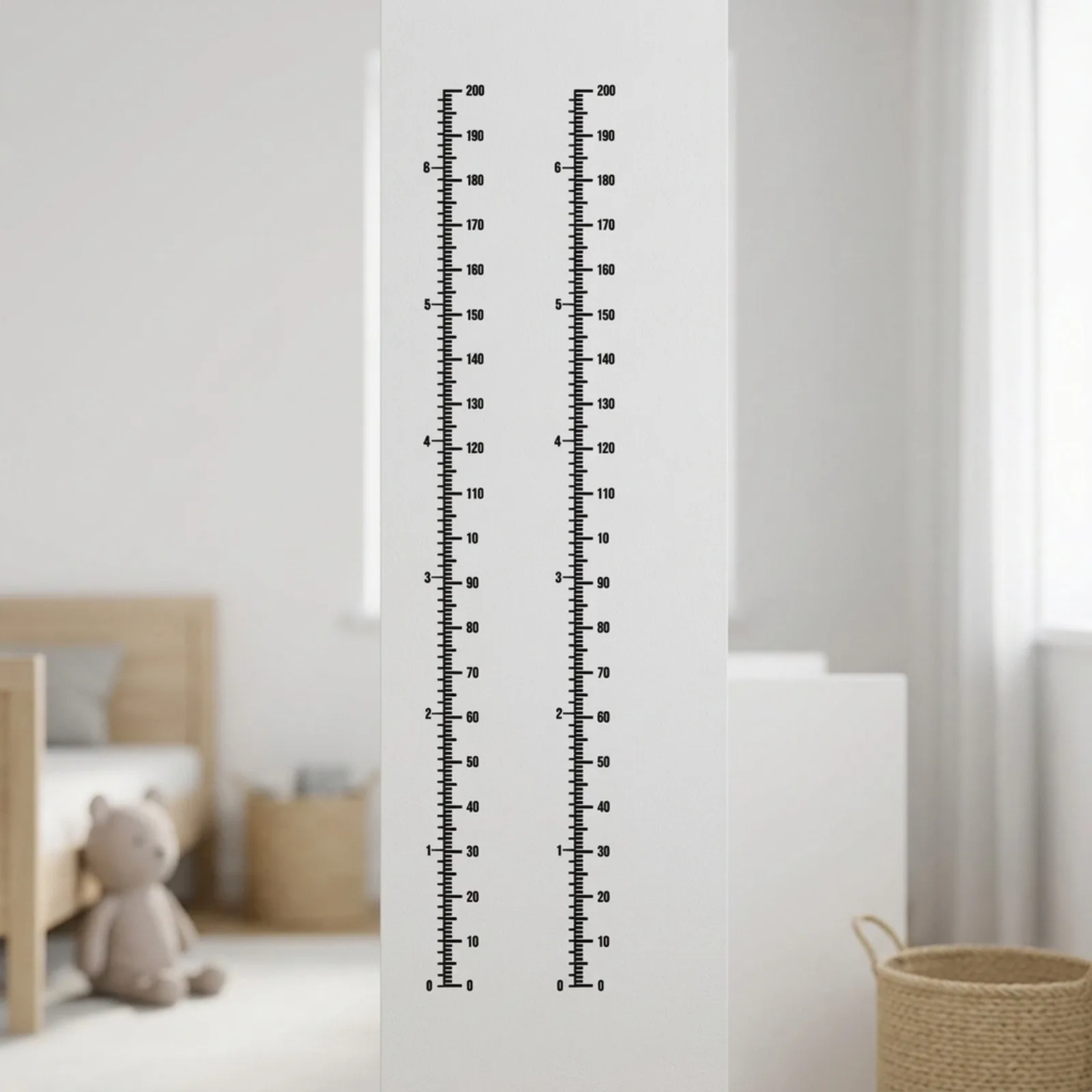 PVC Wall Sticker Room Decor Home Decoration Room Wall Decoration Height Ruler Clear Height Scale PVC Wall Sticker