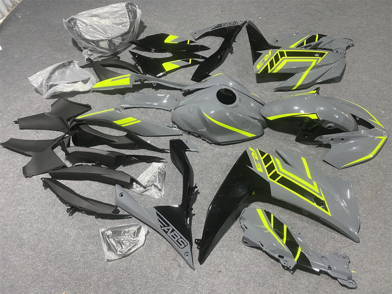 Injection Fairings for R3 2015 - 2017 R25 2016 Complete Panels 15 16 17 ABS Plastic Panels Kit Body Work Gray black Cowlings