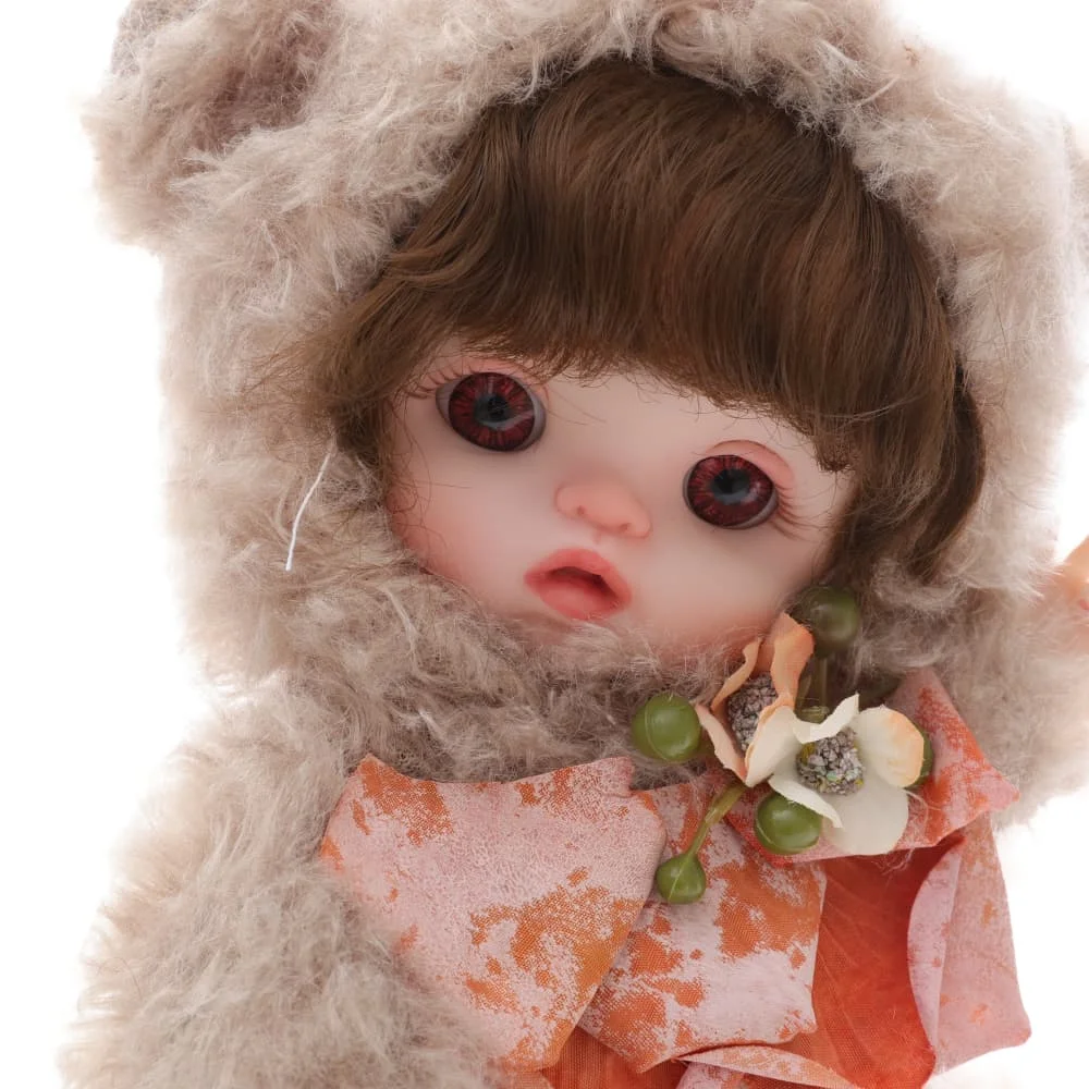 Cloveray 10-inch Bear Plush Soft Body Lifelike Newborn Doll Movable Limbs Real Life Baby Doll With Clothes And Toys Gift