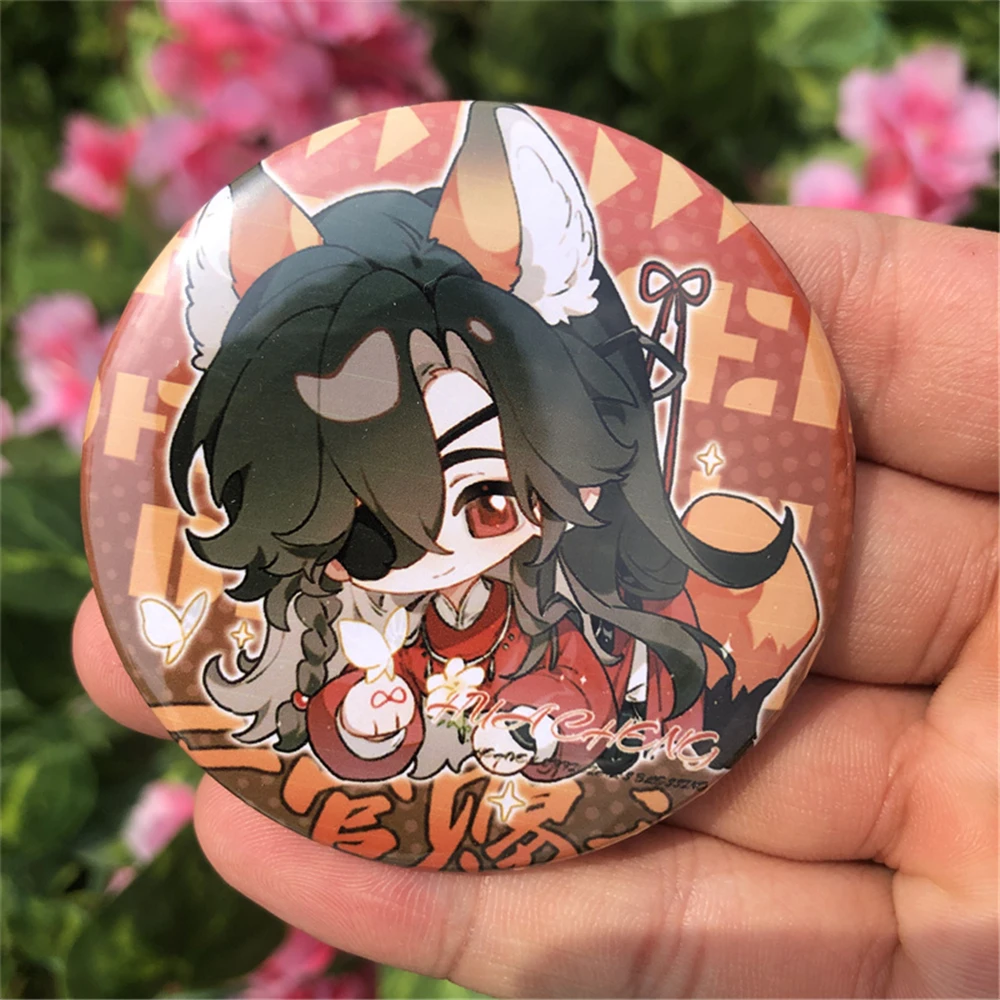 Game Heavenly God blesses the people Hua Cheng Cosplay Badge Pin SPTE Tinplate Brooch Prop ﻿