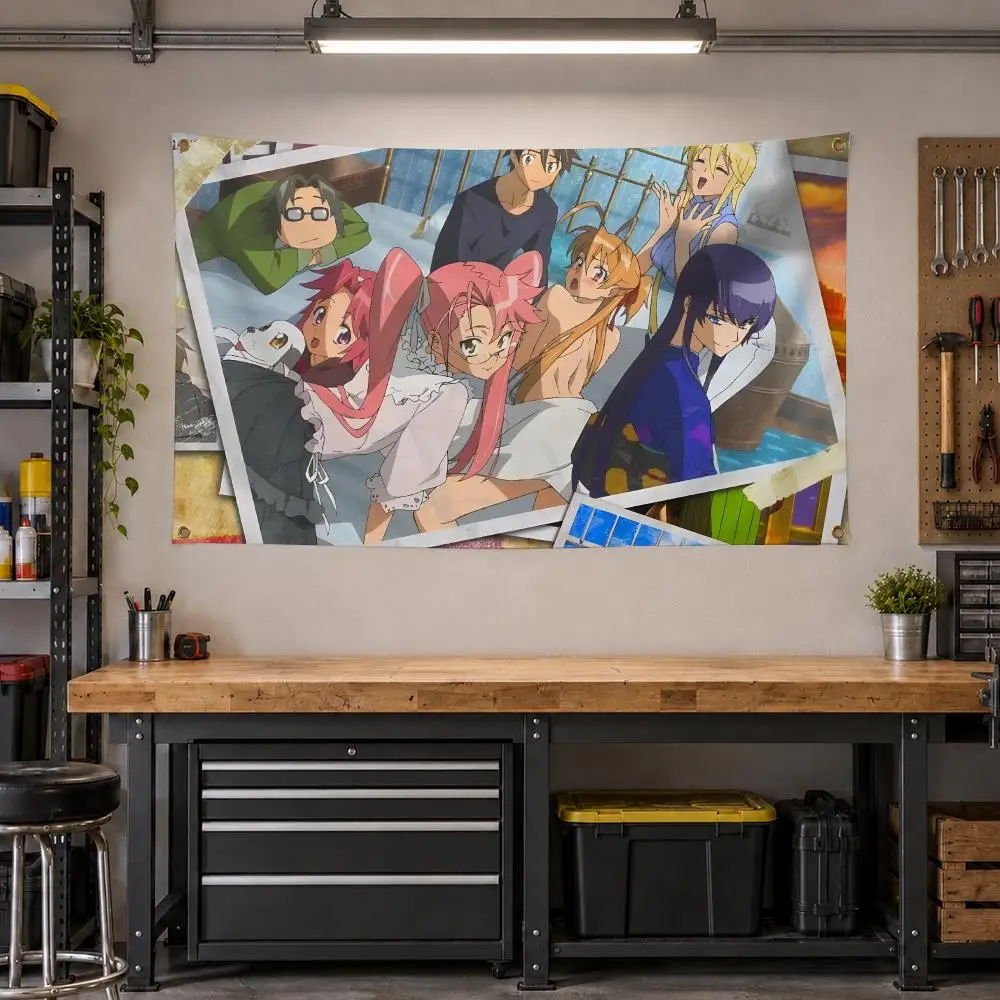 Anime Highschool of the Dead Zombie Flags Personalized Banner Flag Room Dorm Camping Picnic Garage Bar Outdoor Wall Decor