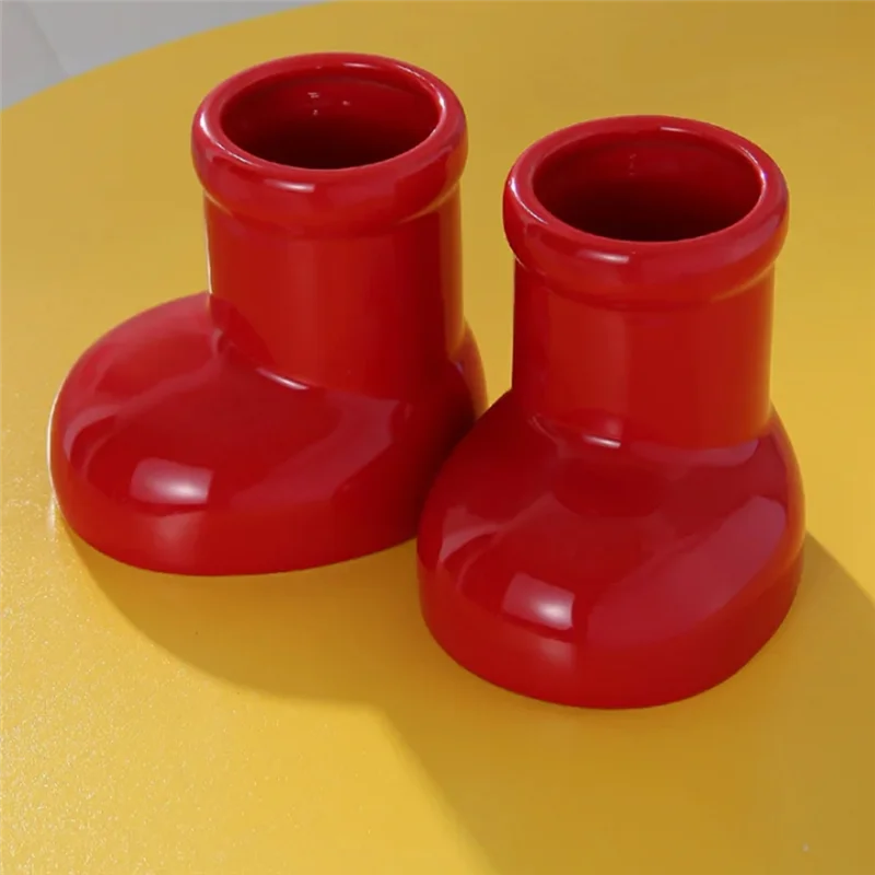 

A70P Vase Boots Shoe Cute Cartoon Pen Holder Tabletop Storage Ikebana Flower Vase Boots Pot Home Decoration