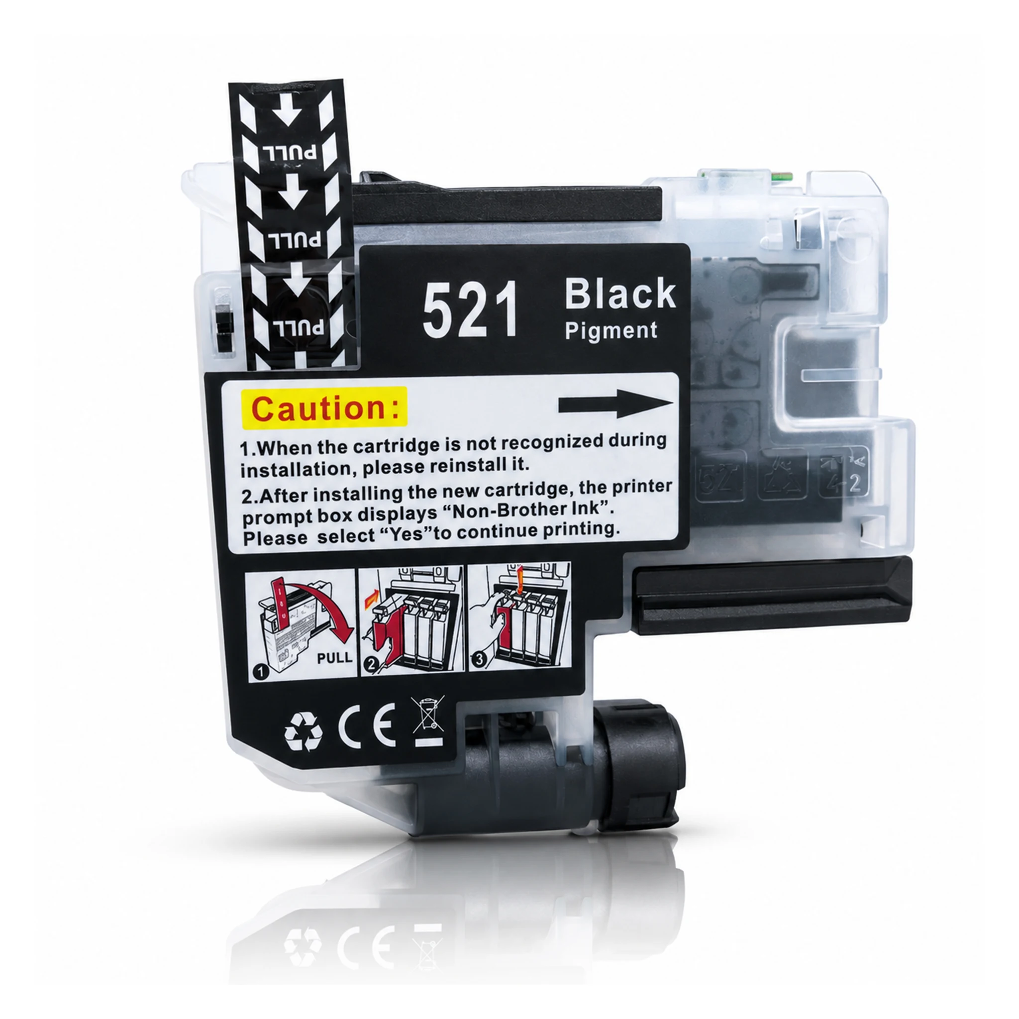 For Brother LC521 LC-521 Ink Cartridge Compatible For Brother DCP-J1260W J1360DW J1310DW J1313DW J1460DW Printer Ink Cartridge