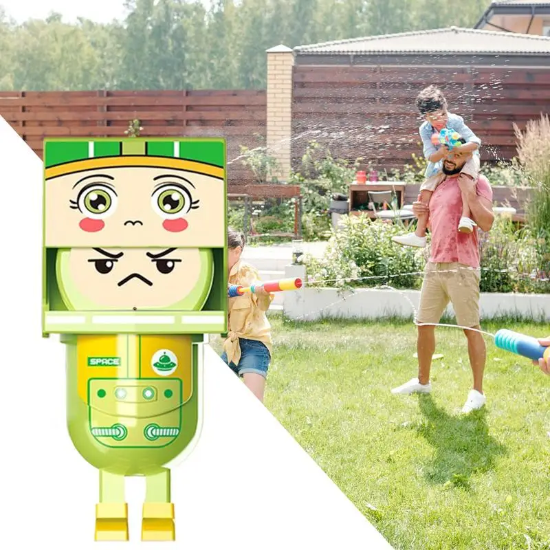 Outdoor Water Squirter Vierkante Kop Anime Squirter Speelgoed Voor Zwembad Interactief Strand Buiten Party Games Voor Kinderen Volwassenen