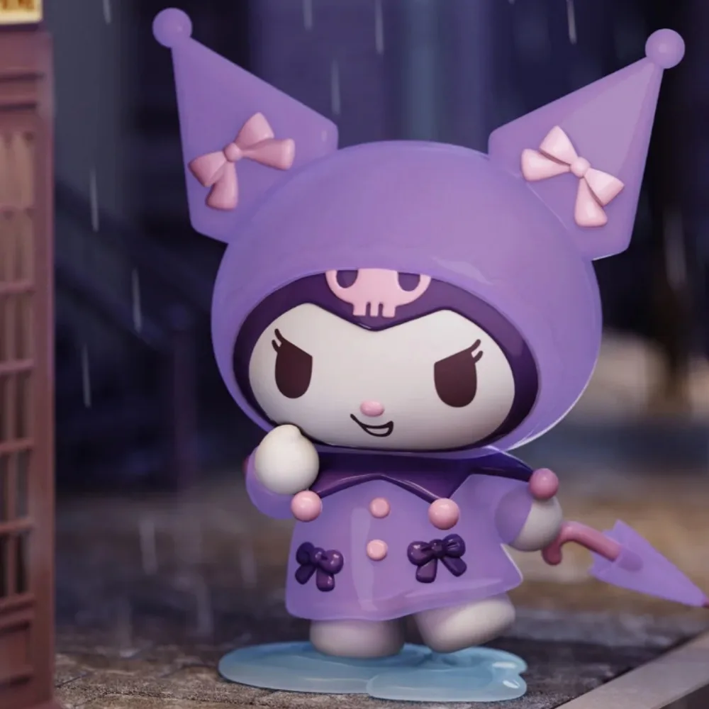 Original Sanrio Rainy Day Series Ornaments Kuromi Figure My Melody Cartoon Cute Collection Hobby Toys Children and Girls Gifts