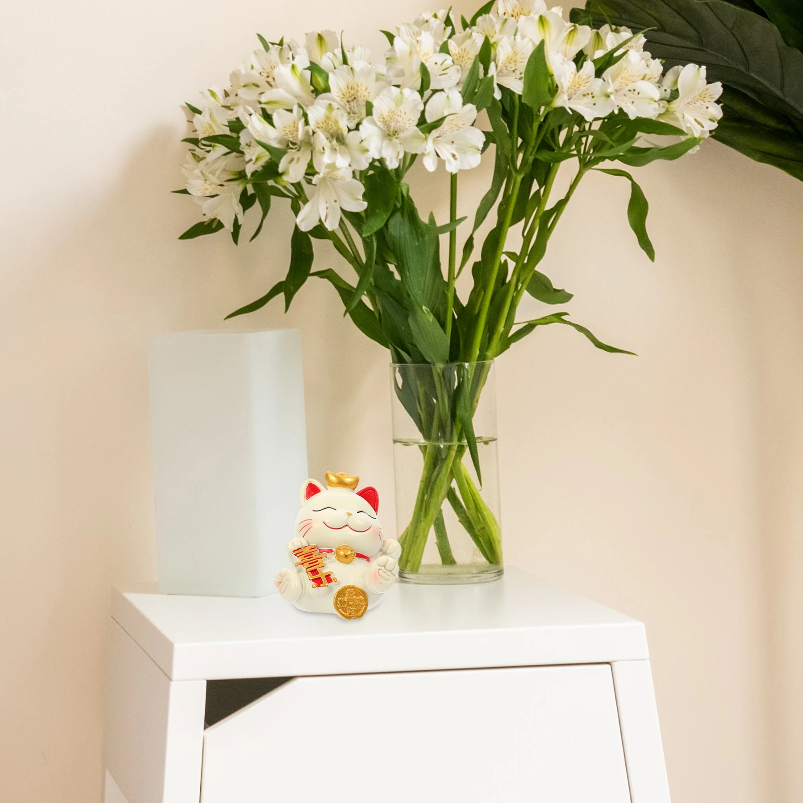 

Cartoon Resin Fortune Decorative Home Office Desktop Lightweight Mini Cat Statue Small Resin Craft Ornament Birthday