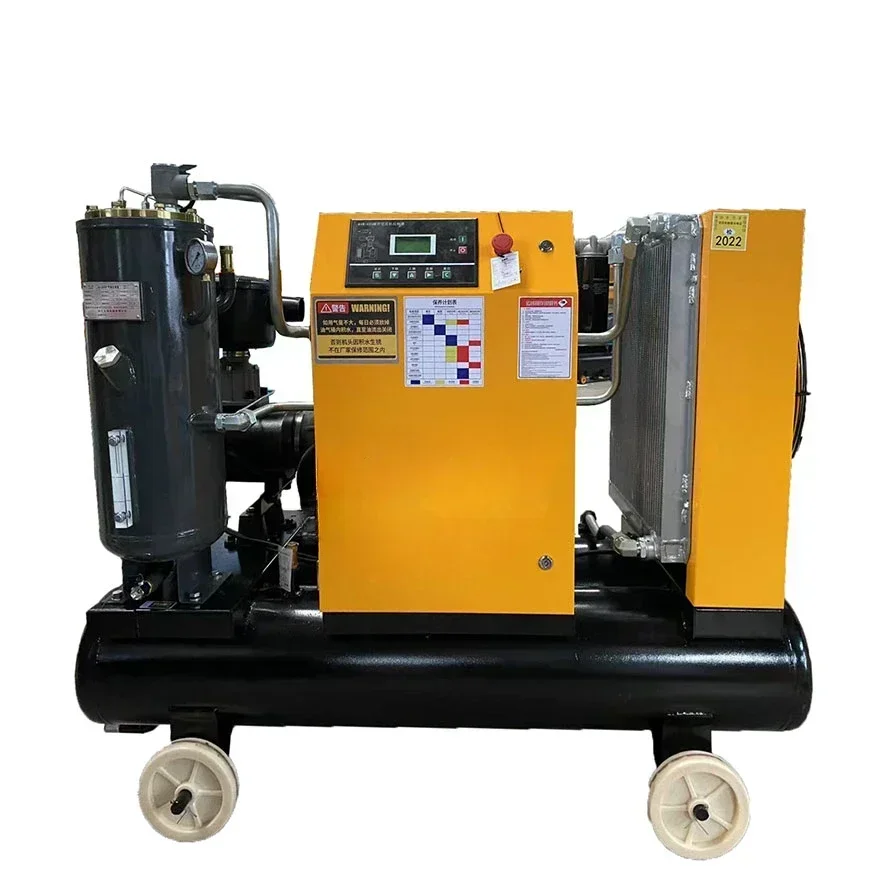 Industrial 380V 15kw Engineering Mobile Rotary Screw Air Compressor with 380 Liters Tank