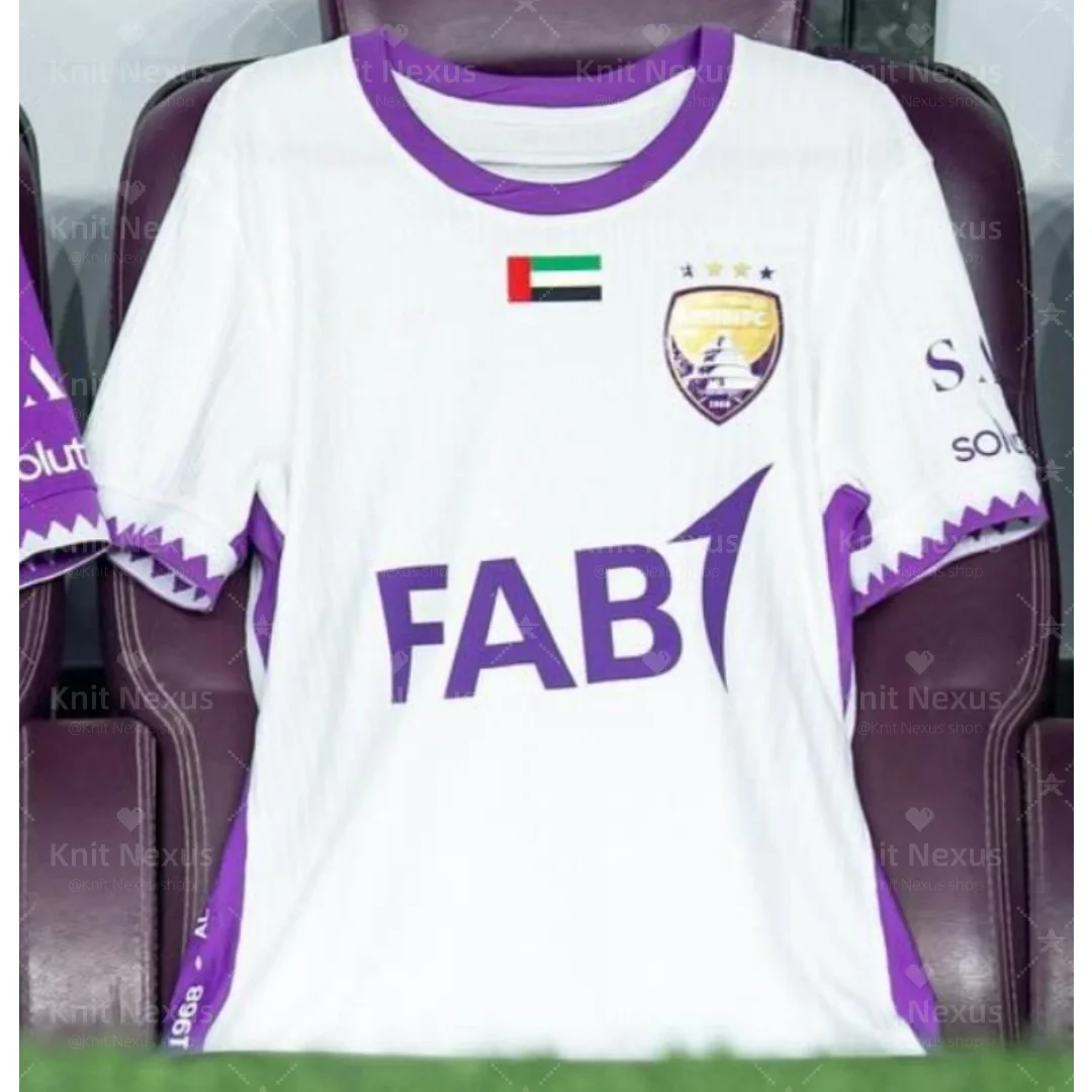 25-26 UAE Pro League Al Ain FC home football jersey Autumn Sports Dry Quickly Men's T-Shirt Children's Clothing Tee Y2k Woman