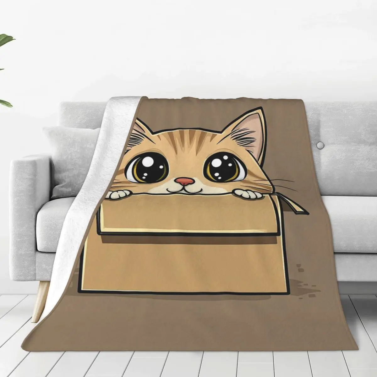 Cute In The Box Blanket Flannel Super Soft Sofa Throw Blankets For Home Bedroom Office Throws Bedspread Quilt