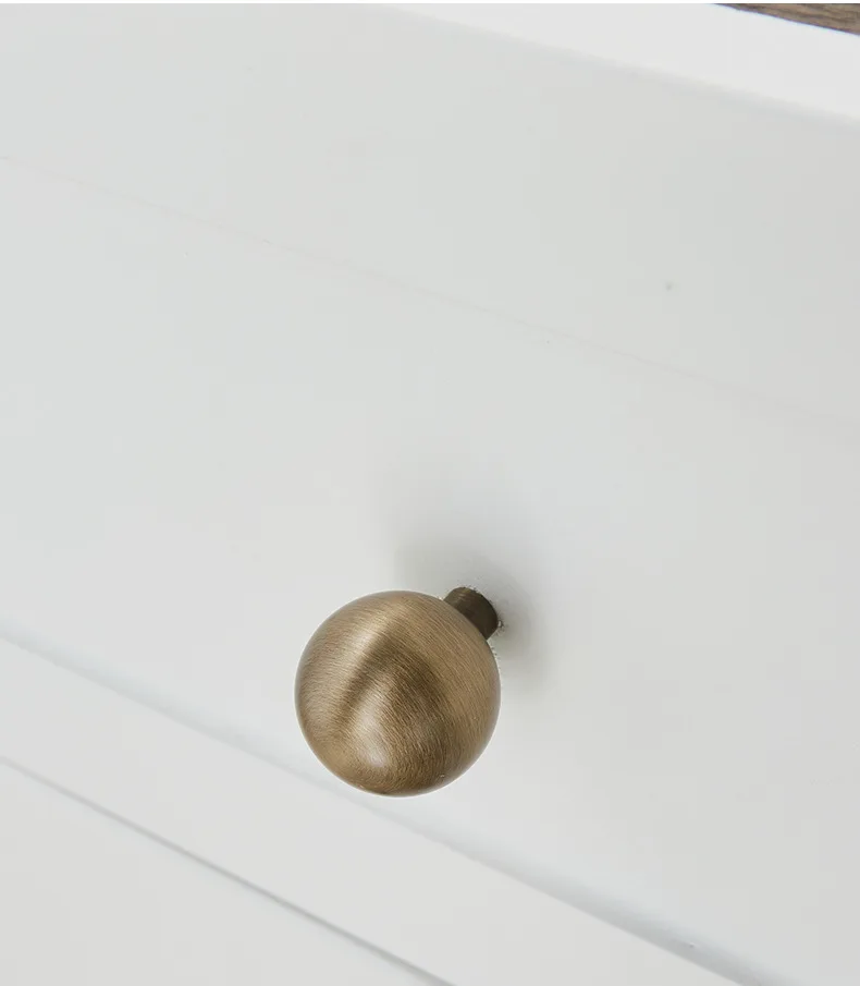 Massiver Messing-Schrankgriff, antiker Bronze-Kleiderschrankgriff, Einloch-Schubladenknopf, kugelförmiger Griff, Küchenschrank-Möbelgriff – Detail 11