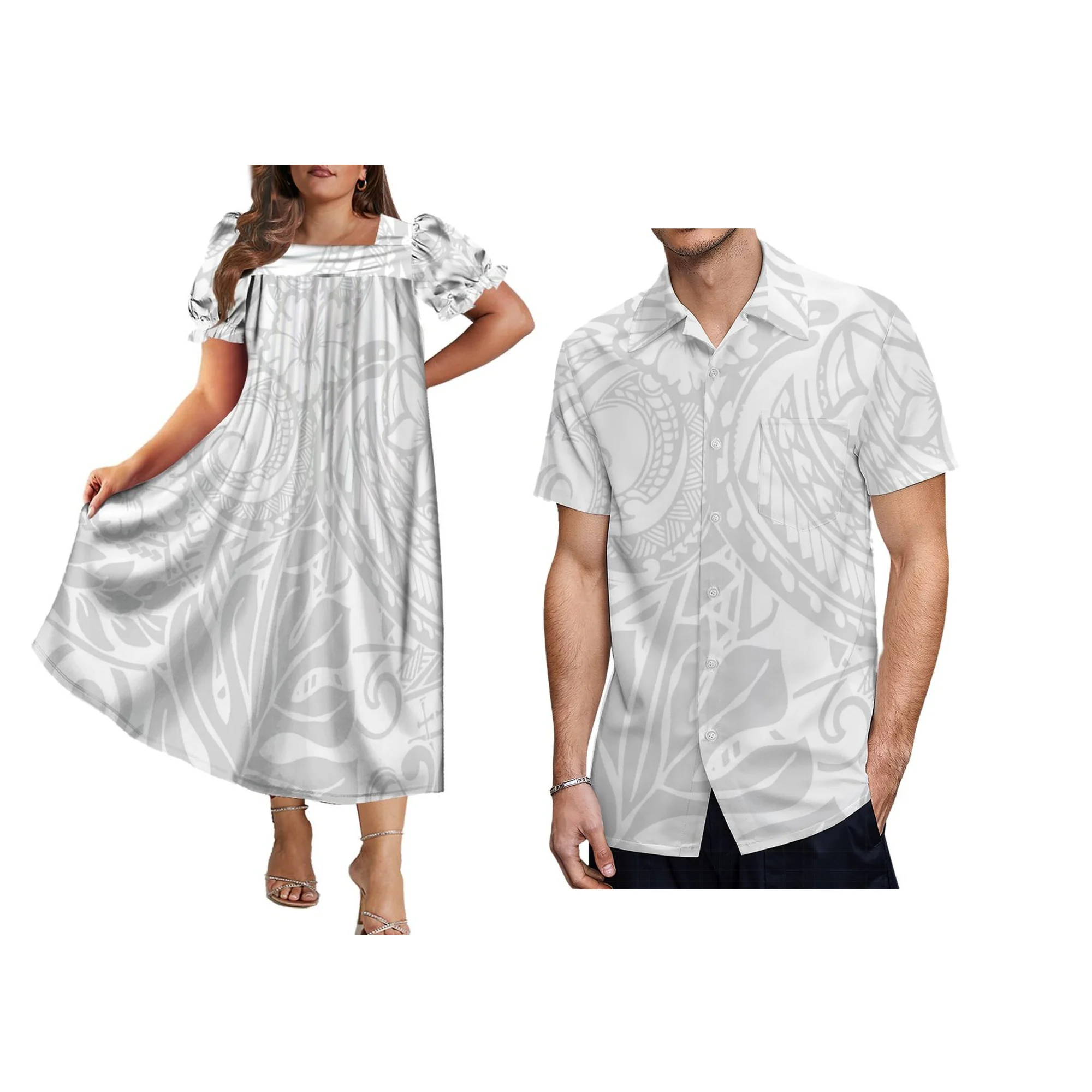 

Women's Clothing MUMU Long Dress Casual Loose Fitting Dress 2025 Summer Short Sleeved Women's Dress Custom Polynesia