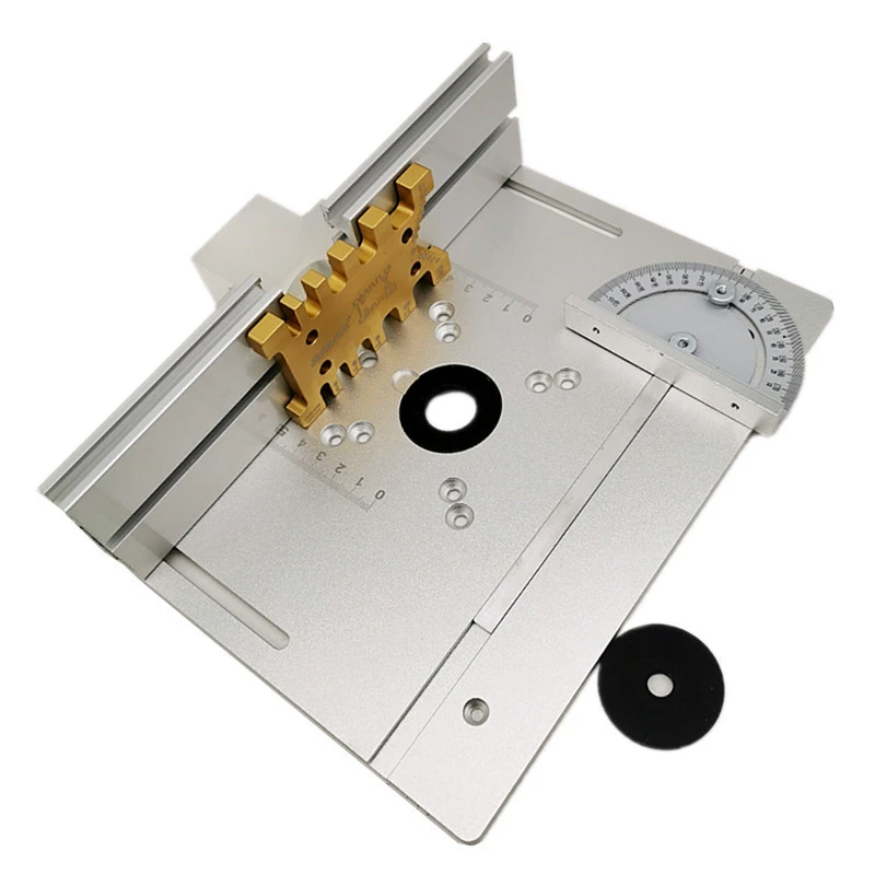 c8-router-table-flip-over-plate-aluminum-alloy-double-hole-bakelite-milling-mini-table-saw-panel-woodworking-fence-push-ruler