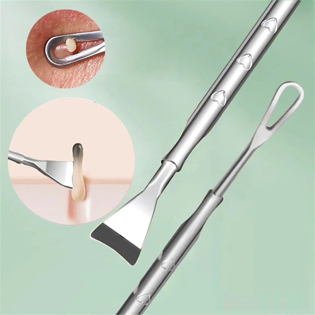 Pimple Popper Tool Blackhead Remover Acne Needle Removing Treatment Comedone Whitehead Popping Zit Nose Face Blemish Extractor