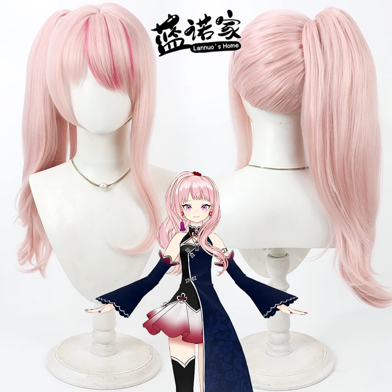 

NIJISANJI Virtual YouTube Hime Tanaka Tanaka Hime Cos Косплей Парик Хэллоуин Вечеринка Синтетические волосы Термостойкое волокно + Кепка для парика