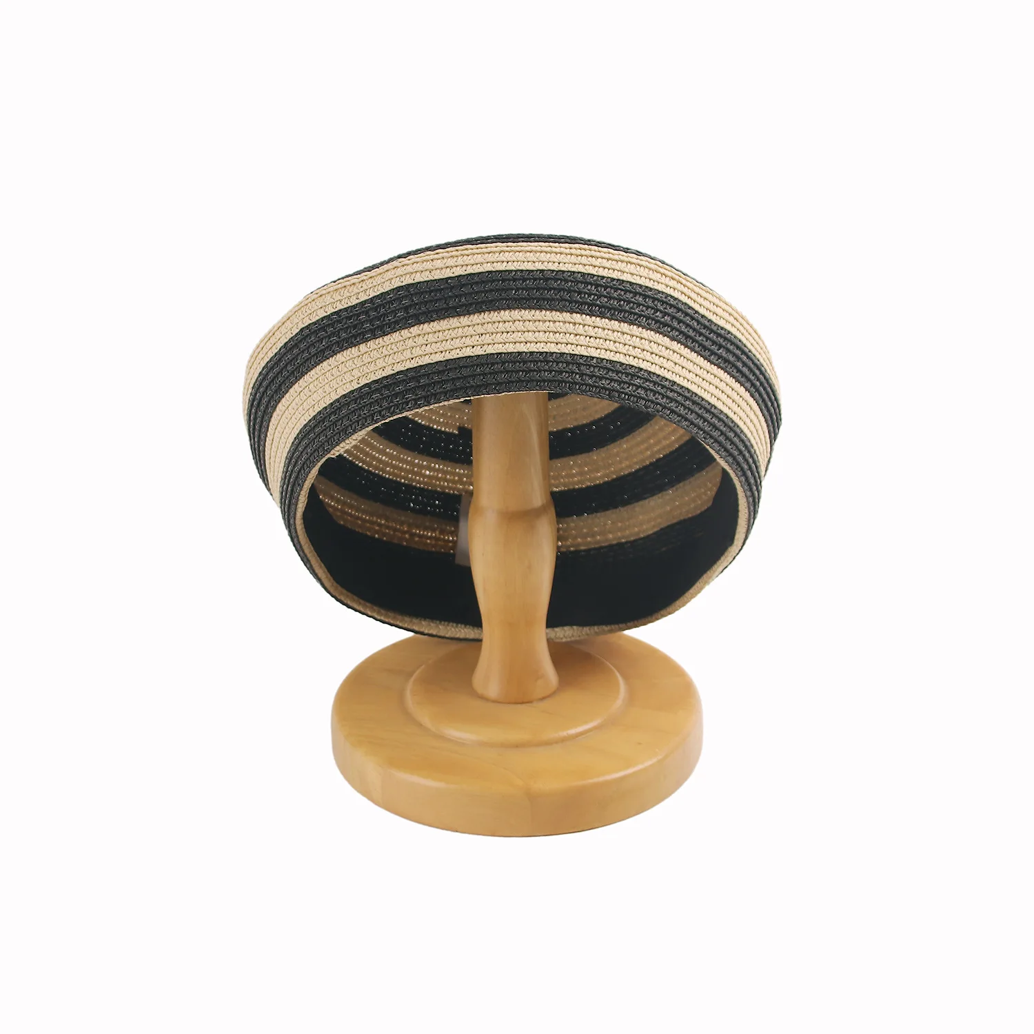 France Striped Dome Berets Party Hats for Women Summer Beach Flat Hat Vacation Church Derby Vintage Straw Painter Cap Boina