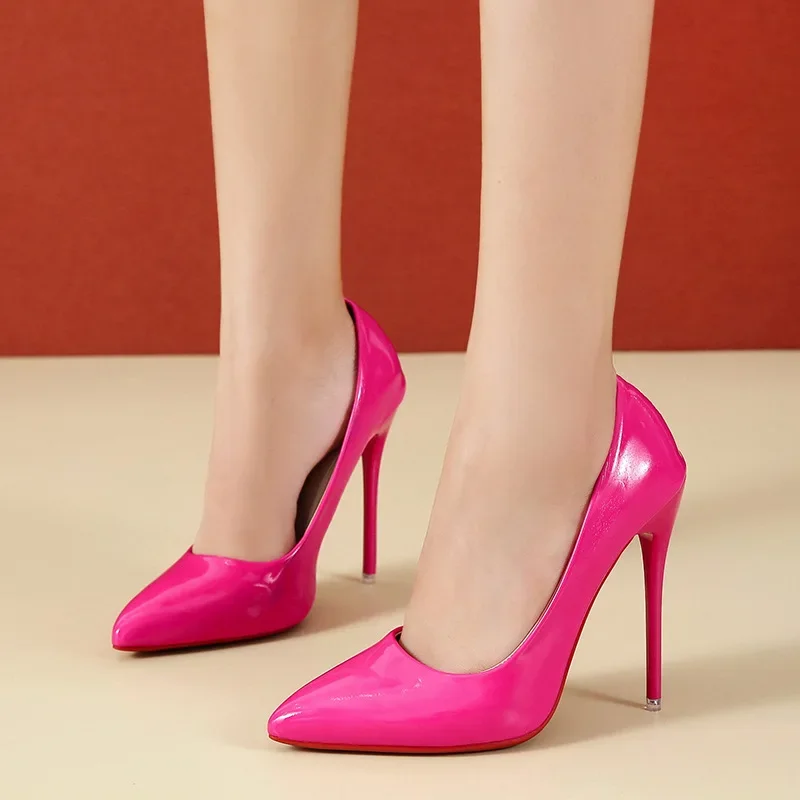 High Heels 35-45 Plus Size Women Shoes 12cm Thin Stiletto Banquet Wedding Shoes Sexy Pointed Toe Ladies Party Shoes 2024