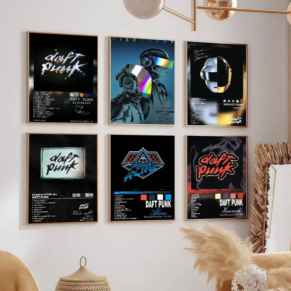 Band D-Daft P-Punk-S Posters Wall Decorations For Dorm Rooms Bedroom And Living Room Gift