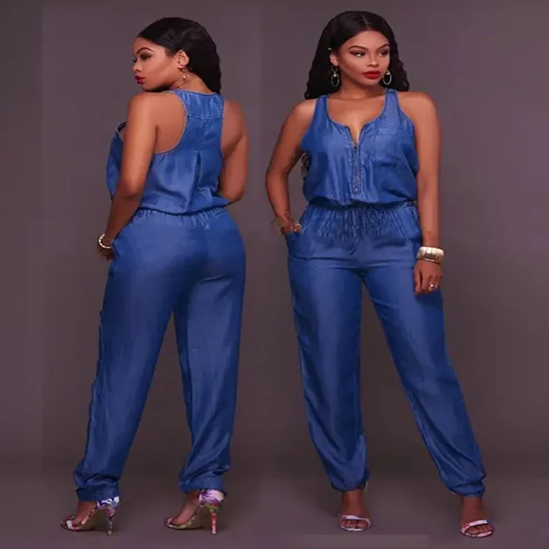 New Arrival 2024 Jumpsuits Jeans European Style Women Jumpsuit Denim Overalls Shirt Rompers Girls Pants Jeans XS-XXL Bodysuit