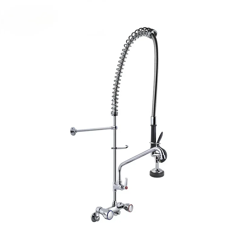 

Kitchen, wall entry, hot and cold, faucet, supercharge, nozzle, all copper, dual temperature, high pressure, shower