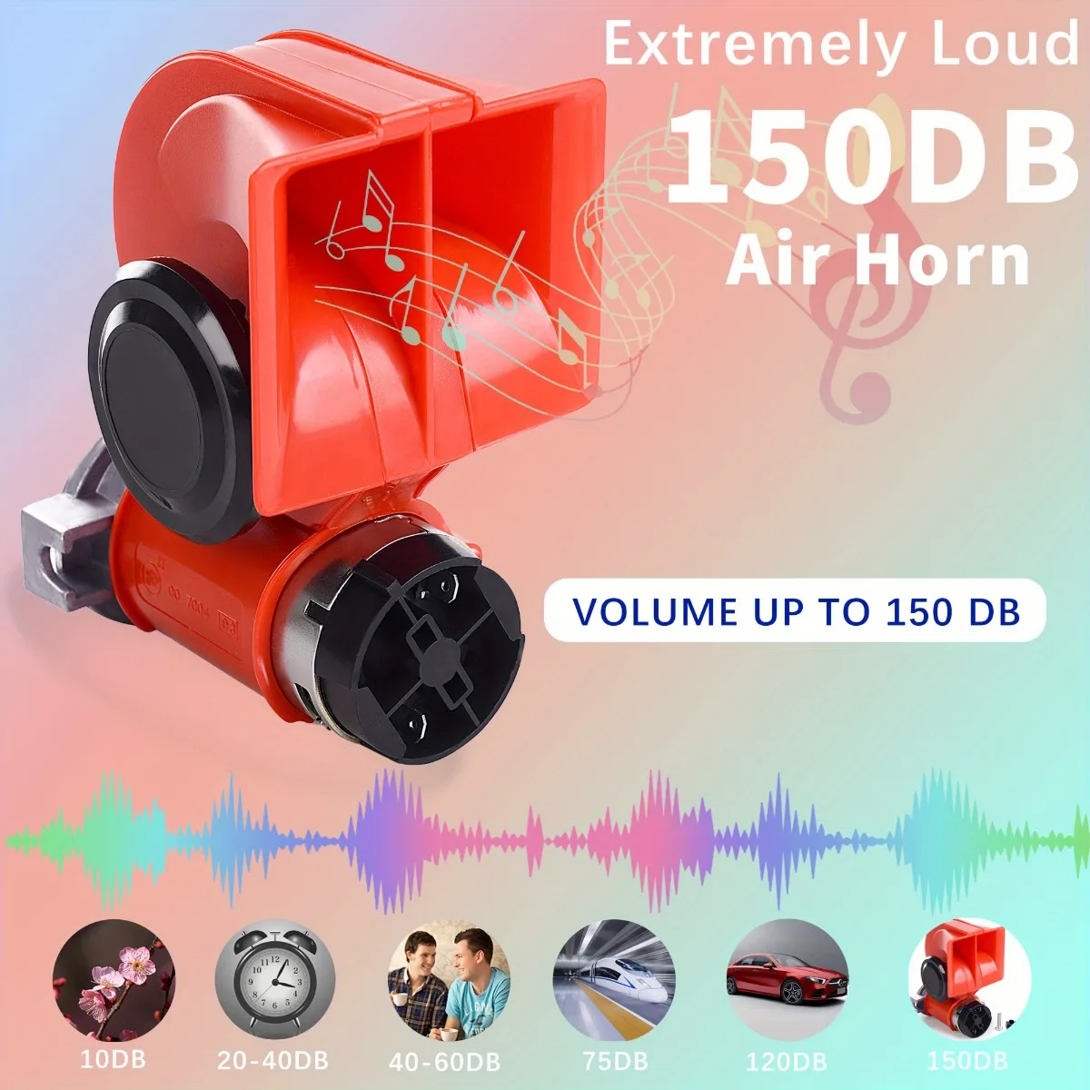 12V Truck Air Horn 150db Super Loud Snail Car Compressor Air Horn For Any 12V Vehicles Cars Jeeps Trucks Motorcycles