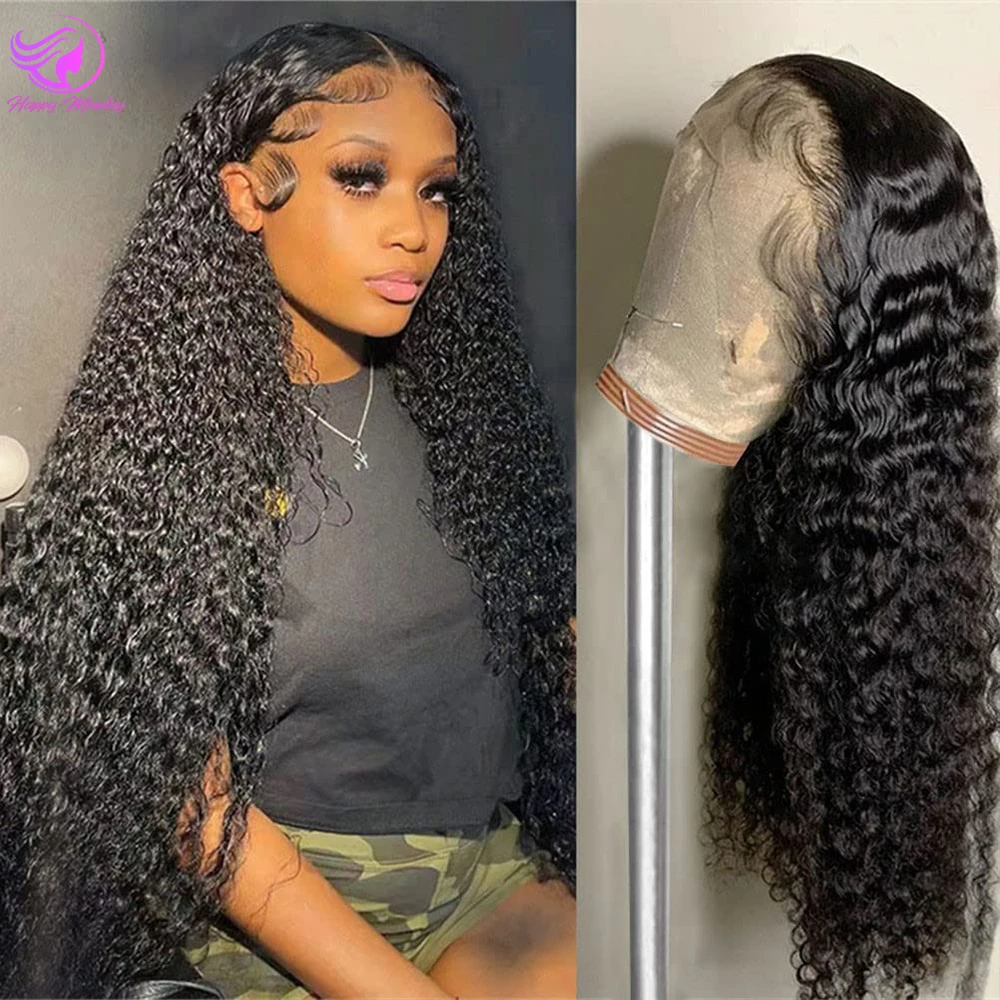 

Deep Wave Lace Front Wigs Human Hair 13x4 HD Transparent Lace Frontal Human Hair Wigs for Women 200% Density Wavy Human Hair Wig