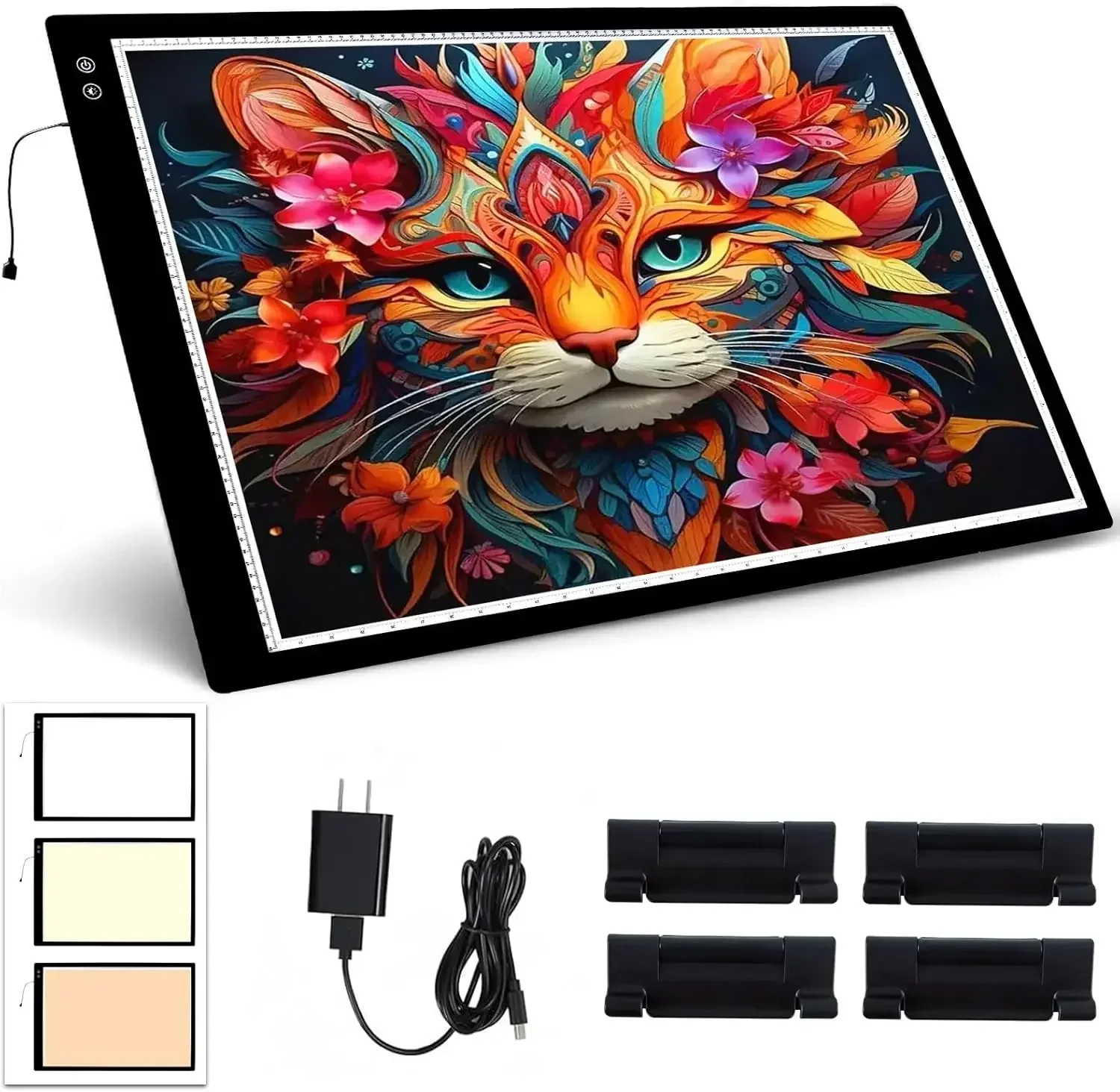 

A1 Extra Large Light Board for Diamond Painting,LED Rechargeable Light Pad with Built-in 6000mAh Battery,3 Color Stepless
