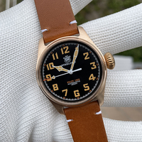 STEELDIVE Men Pilot Watch Sport 39MM CuSn8 Bronze Automatic Diver 200m Waterproof Mechanical Wristwatch Luminous Sapphire NH35