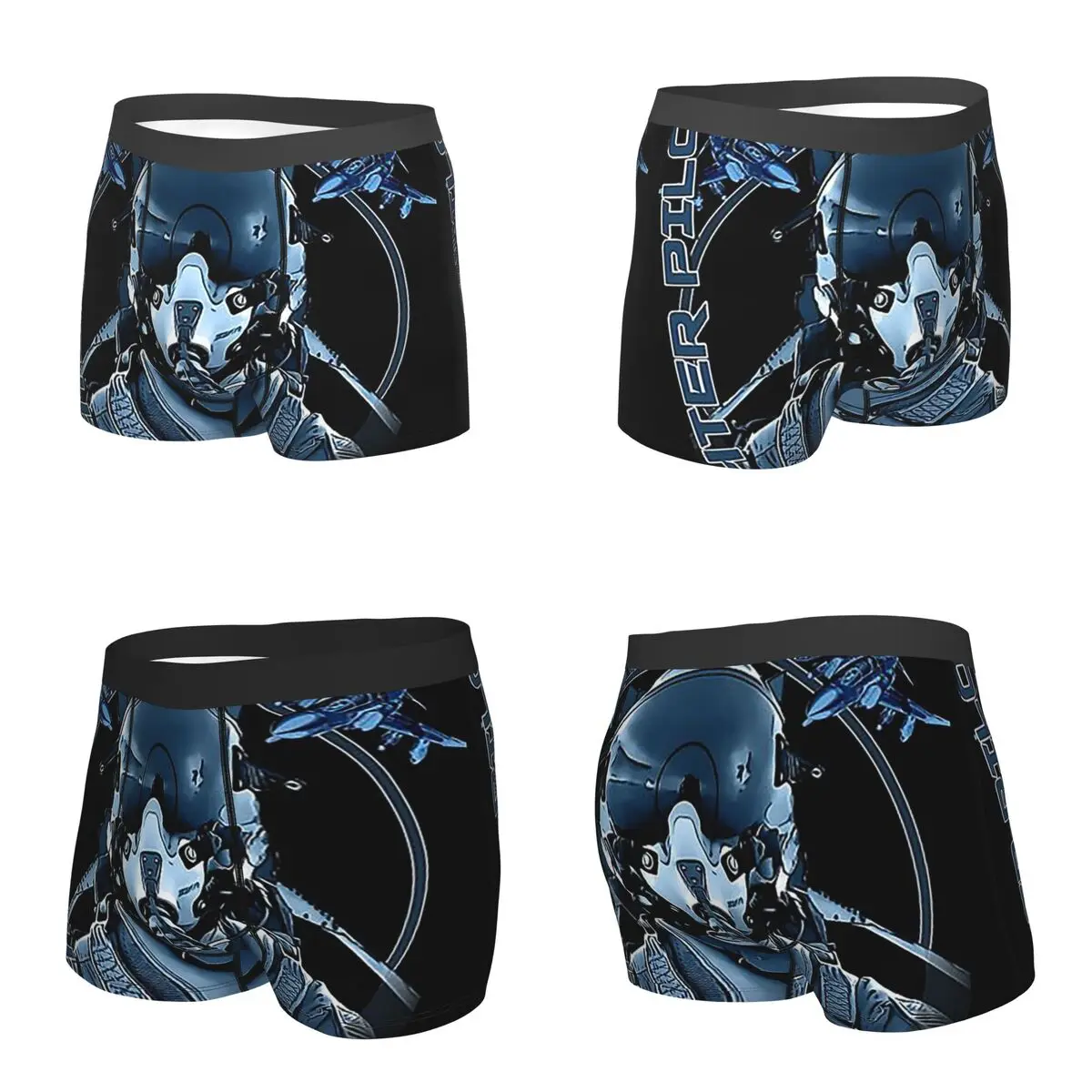 Трусы-боксеры, шорты, шлем для пилота-истребителя, Air Force F4, трусики Phantom, мужское вентилируемое нижнее белье для Homme, мужской подарок бойфренду
