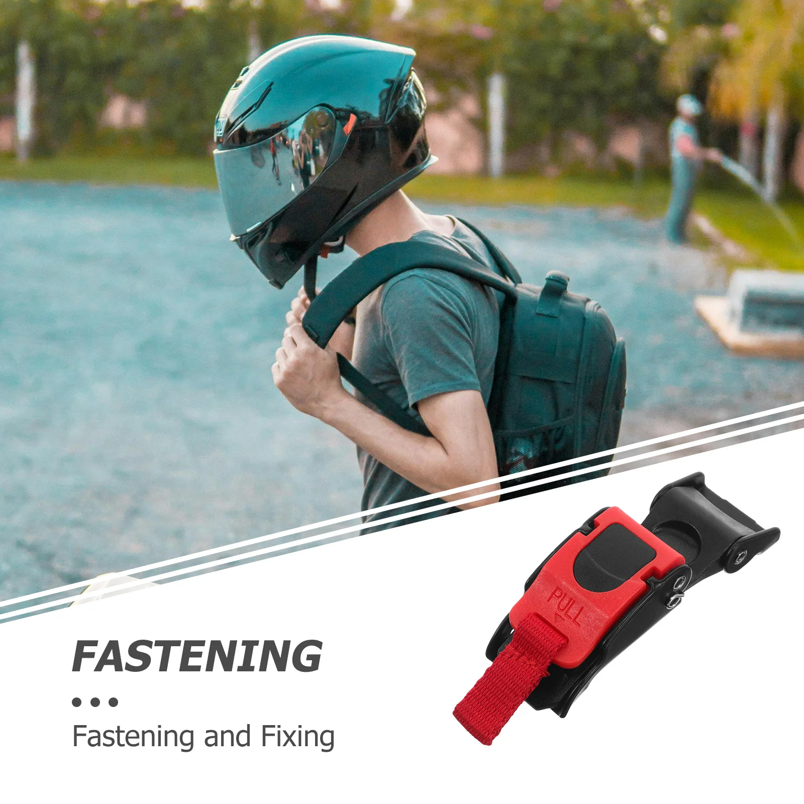 Kit de hebilla de liberación rápida Universal, sujetador seguro para motocicleta, bloqueo duradero, correa de repuesto, Clip, accesorio de seguridad