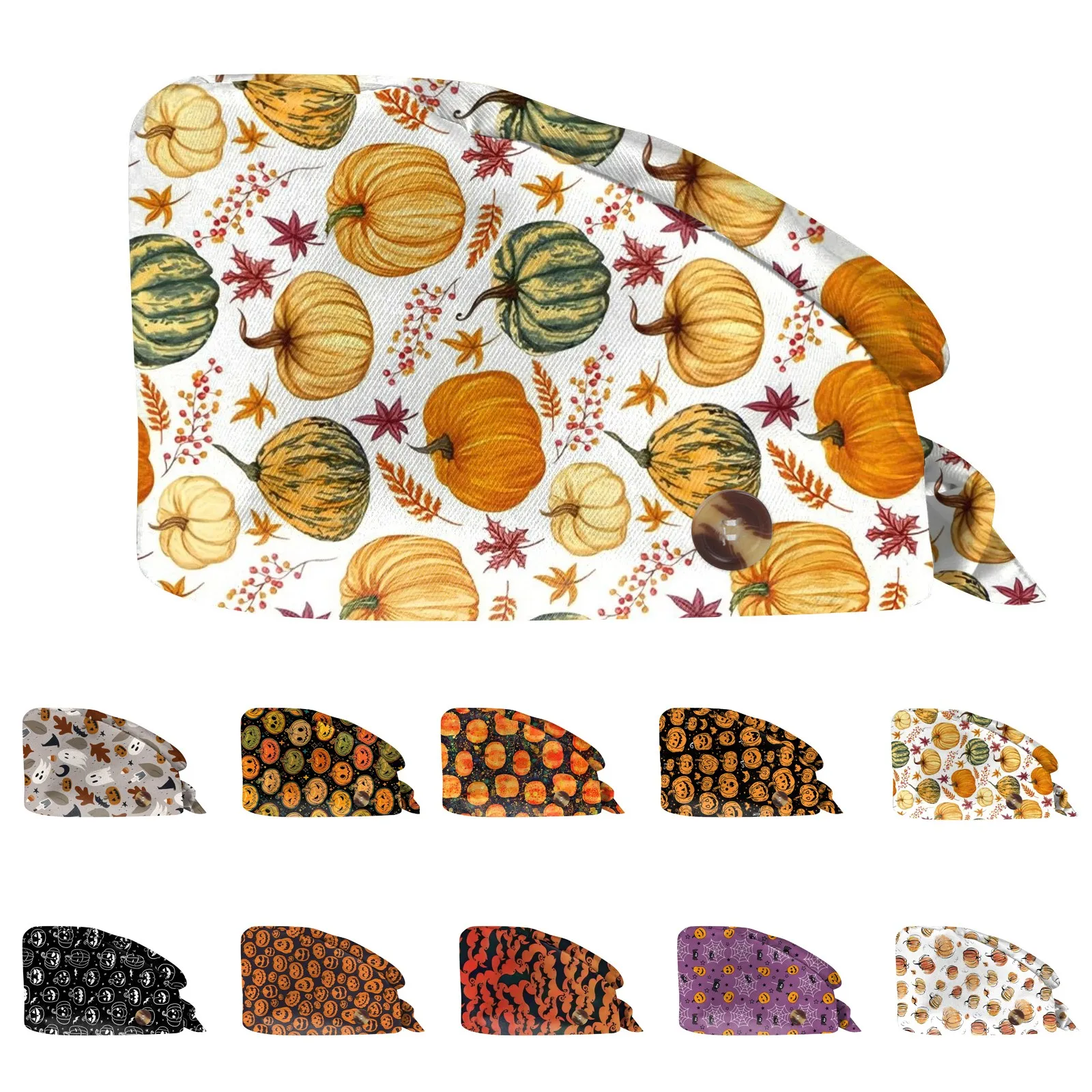 Unisex Soft Scrub Cap Cartoon Printing Scrubs Hat For Women Surgicals Hat Women'S And Men Operating Room Hat Nursing Accessories