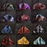 41 Colors 25*25cm Men's Business Suits Pocket Square Handkerchiefs for Wedding Paisley Dot Stripes Hankies Mens Pocket Towel