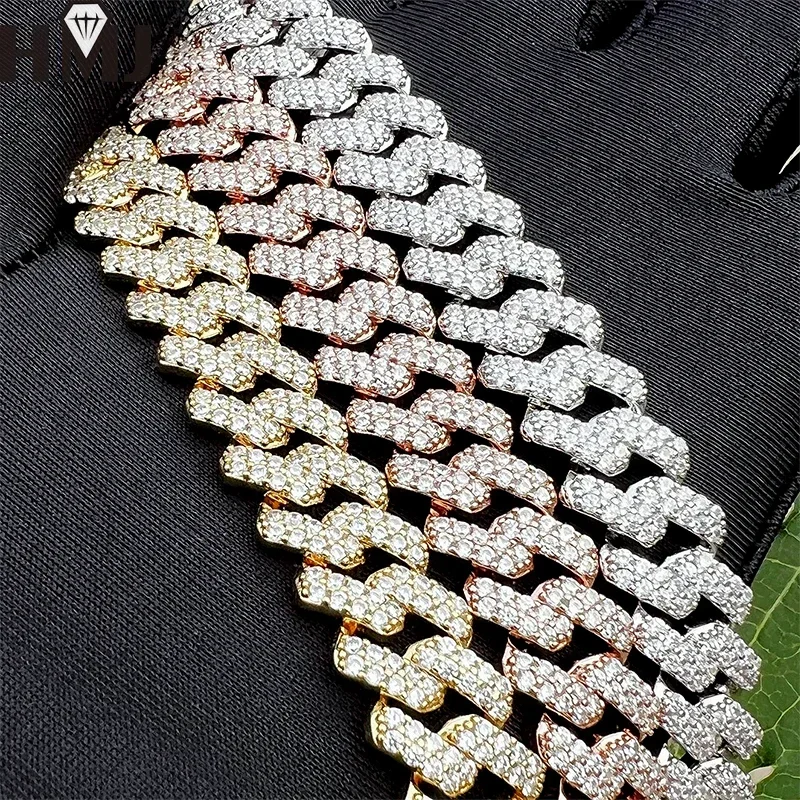 12mm Iced Moissanite Cuban Link Necklace Hiphop Men Jewelry 925 Sterling Silver D VVS Moissanite Miami Link Necklace Pass Test